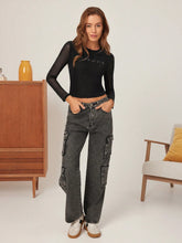 1pc Women Rhinestone Letter Graphic Fitted Long Sleeve T-Shirt, Casual Daily Wear For Autumn